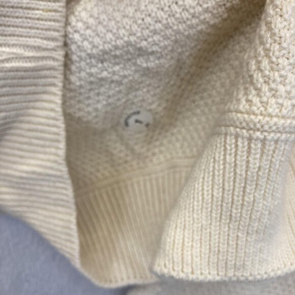 Vintage 90s SFKM Baggy Mockneck Mens Sweater XL Cream White Relaxed Fit USA Made - Picture 11 of 14